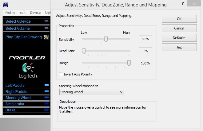 G27 Axis Properties